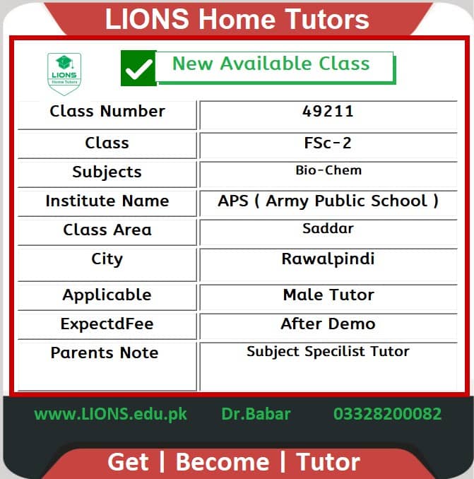 | 🌟🌟🌟🌟🌟 Dr. Babar 03308200082 | پاکستان کا سب سے بڑا ہوم ٹیوٹرز نیٹ ورک | One Day Free Trial | Report Based