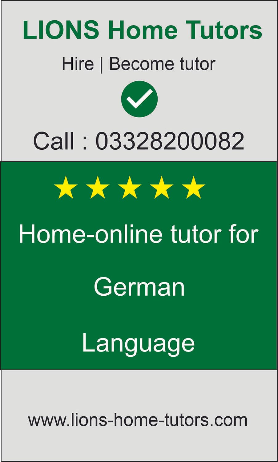 Home-online tutor for German Language