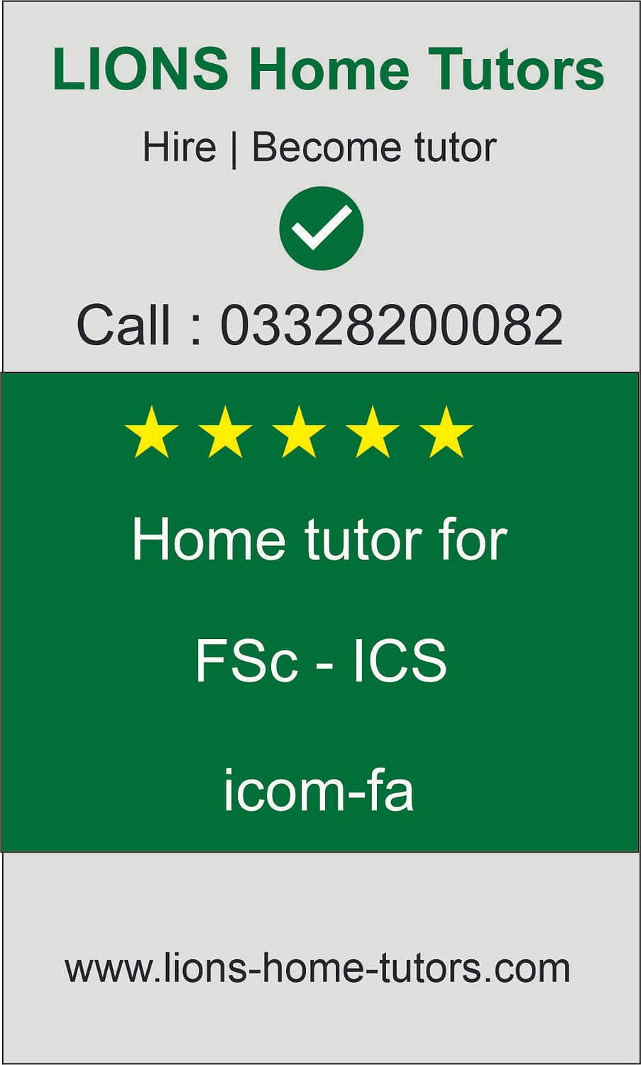 home tutor for fsc-ics-icom-fa